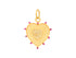Pave Diamond & Ruby Love Heart Pendant, (DPM-1362)